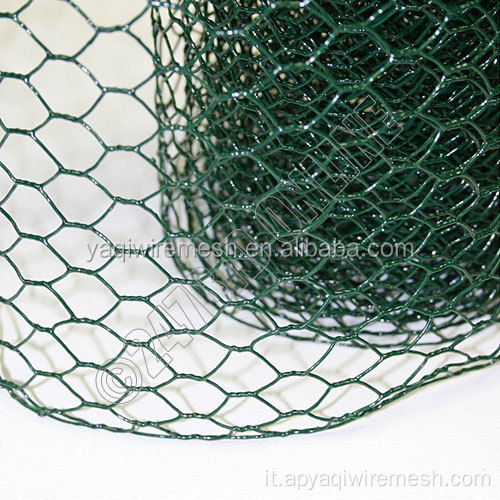 PVC rivestito di filo esagonale in rete esagonale.